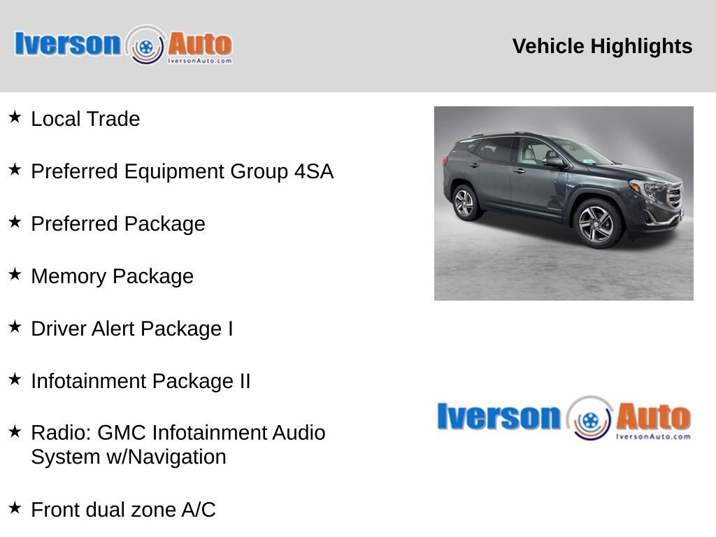 Used 2020 GMC Terrain SLT with VIN 3GKALVEV5LL236555 for sale in Huron, SD