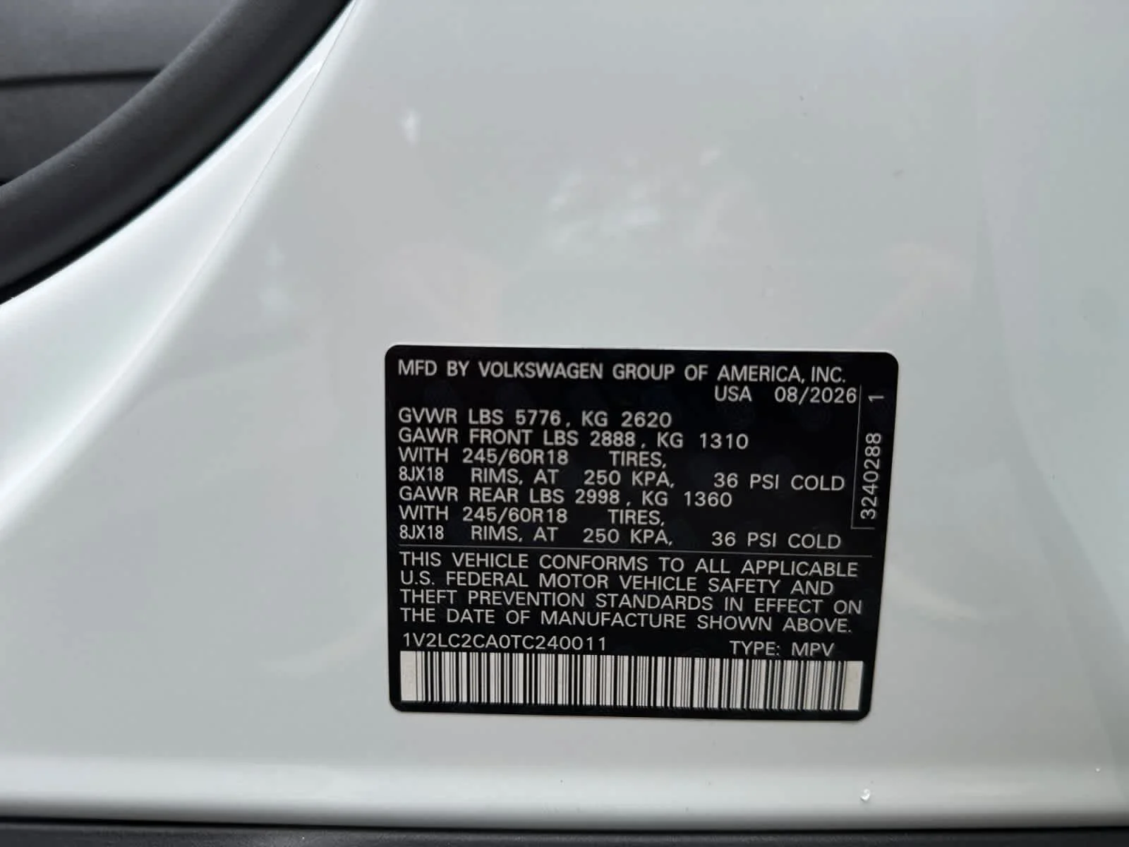 New 2026 Opal White Pearl Volkswagen 2.0T SE image 25