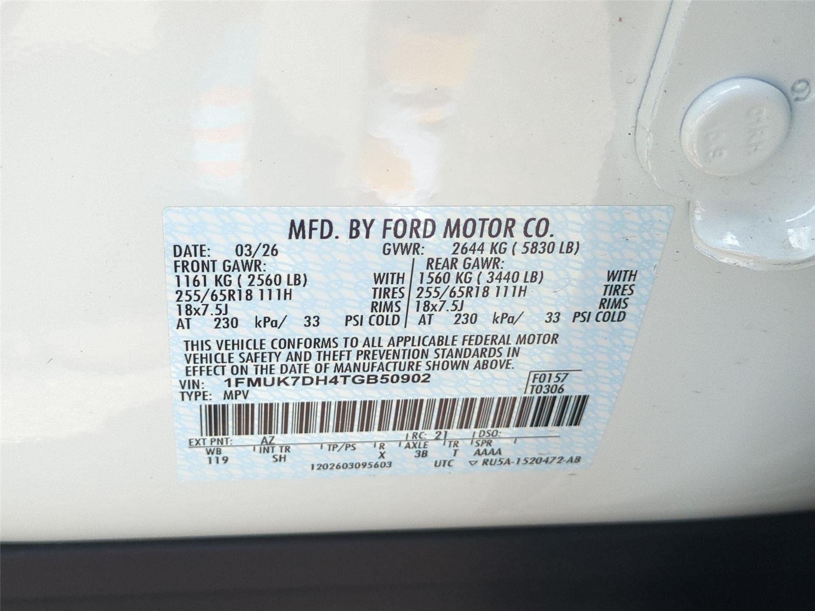 New 2026 Star White Metallic Tri-Coat Ford Active image 42