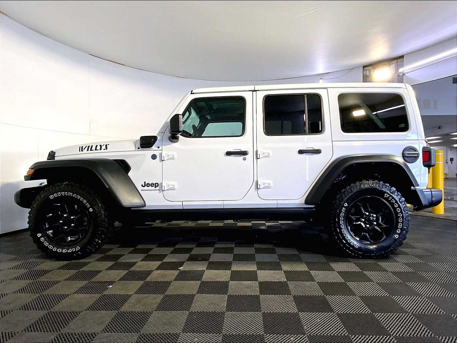 Used 2023 Bright White Clearcoat Jeep Willys image 3