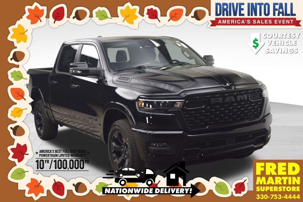New 2026 Diamond Black Crystal Pearl-Coat Exterior Paint RAM Big Horn/Lone Star image 1