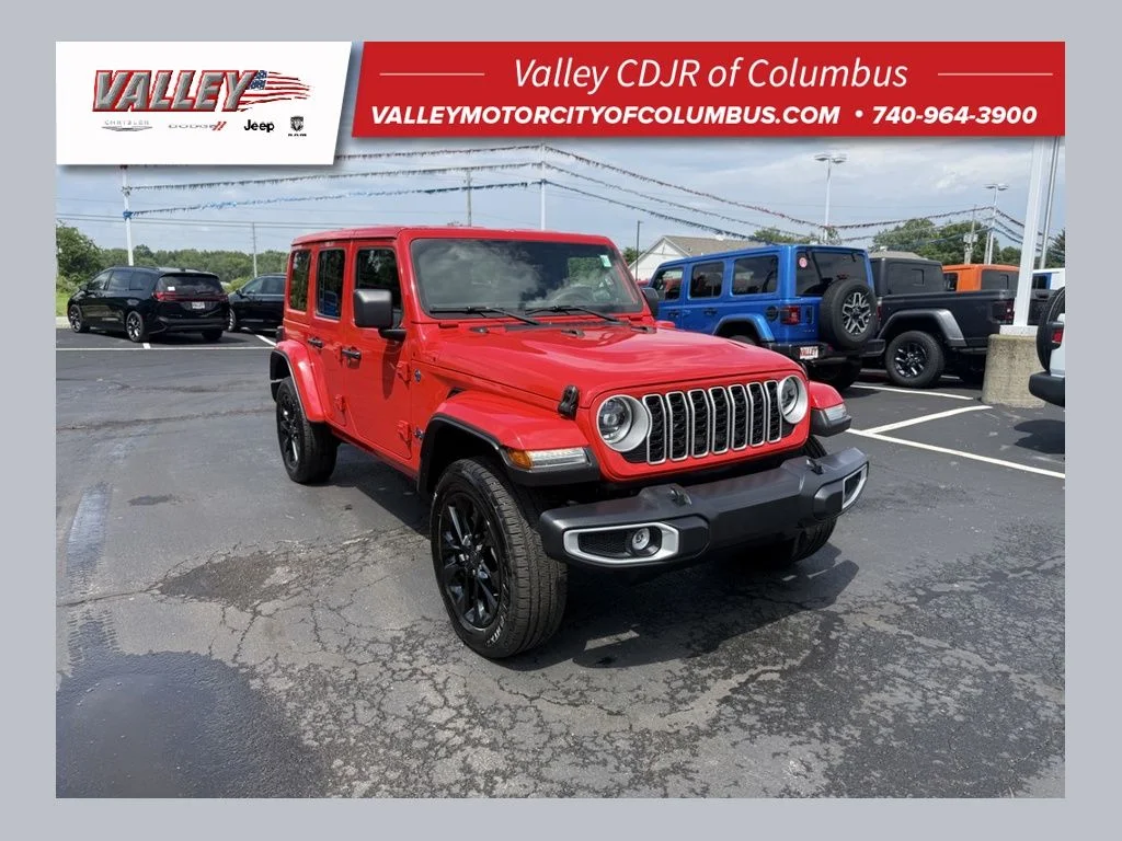 Used 2025 Red Jeep Sahara 4xe image 1