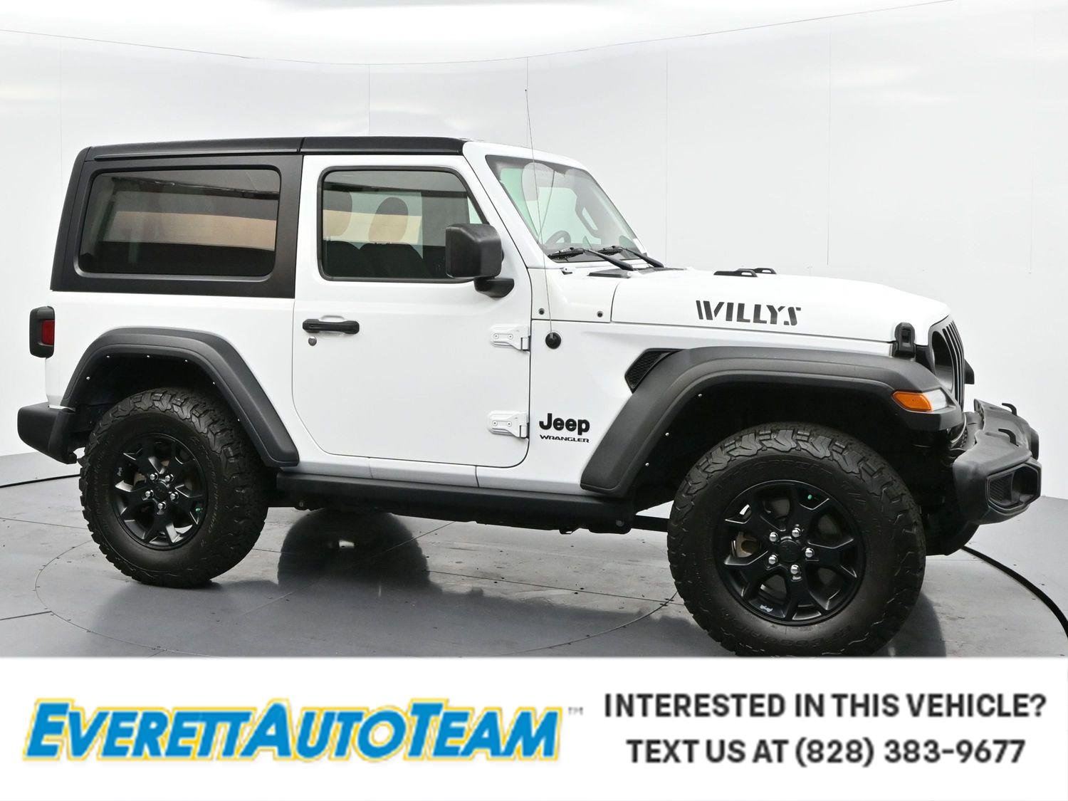 Used 2022 Bright White Clearcoat Jeep Willys image 1