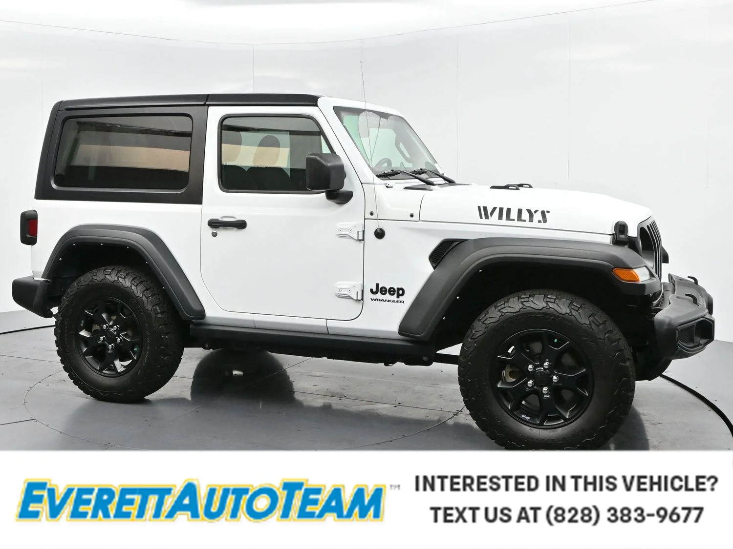 Used 2022 Bright White Clearcoat Jeep Willys image 1