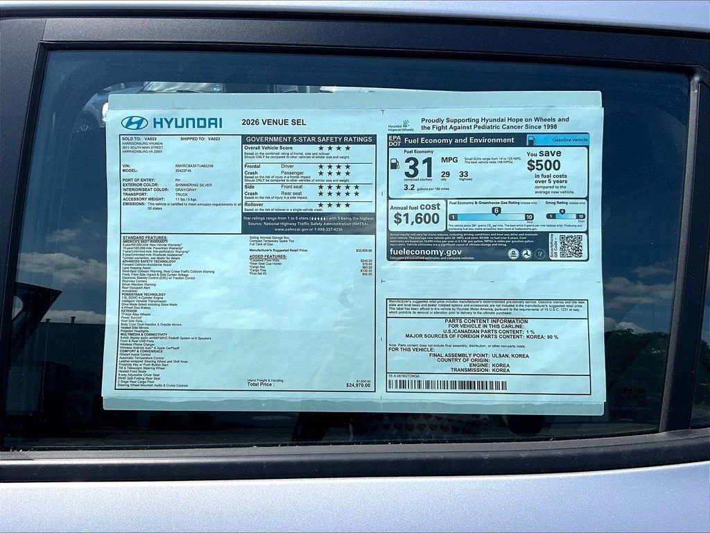 New 2026 Silver Hyundai SEL image 10