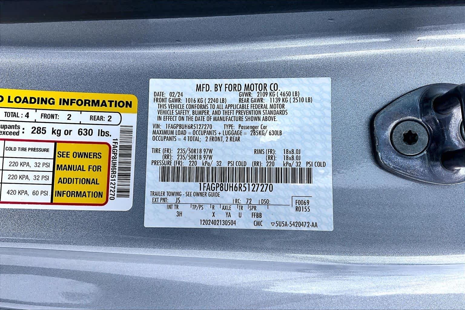 Used 2024 Iconic Silver Metallic Ford EcoBoost Premium image 61