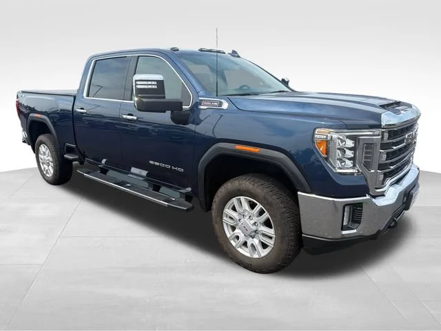 Used 2021 PACIFIC BLUE METALLIC GMC SLT image 8