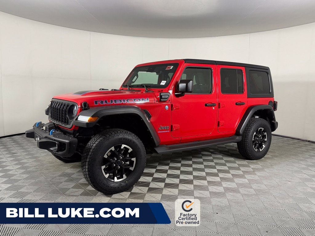 Certified Used 2024 Red Jeep Rubicon 4xe image 1