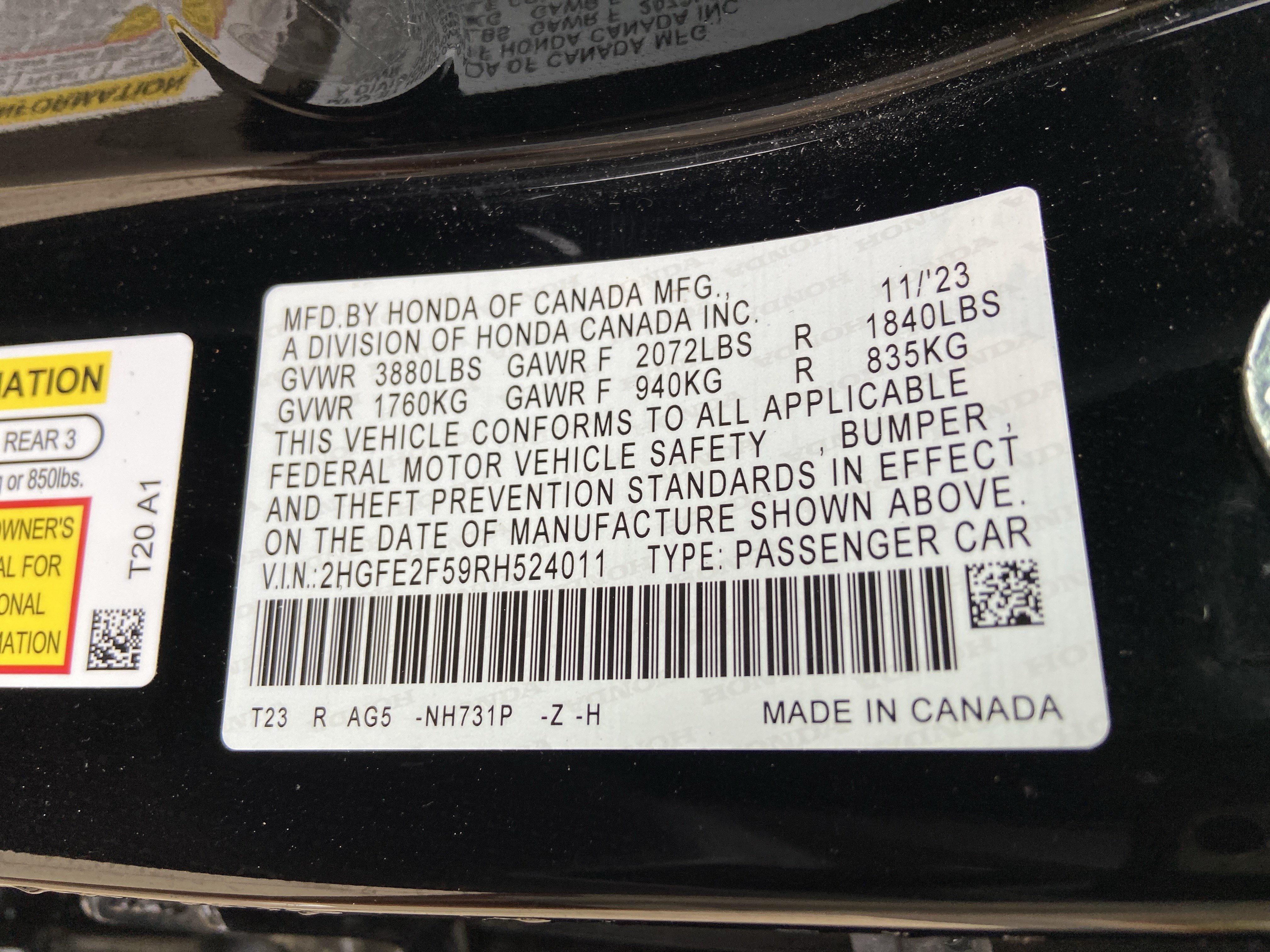 Used 2024 Crystal Black Pearl Honda Sport image 33