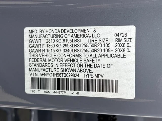 Used 2026 Sonic Gray Pearl Honda Black Edition image 19