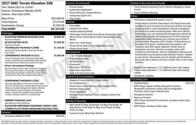 New 2027 Riverstone Metallic GMC Elevation image 1
