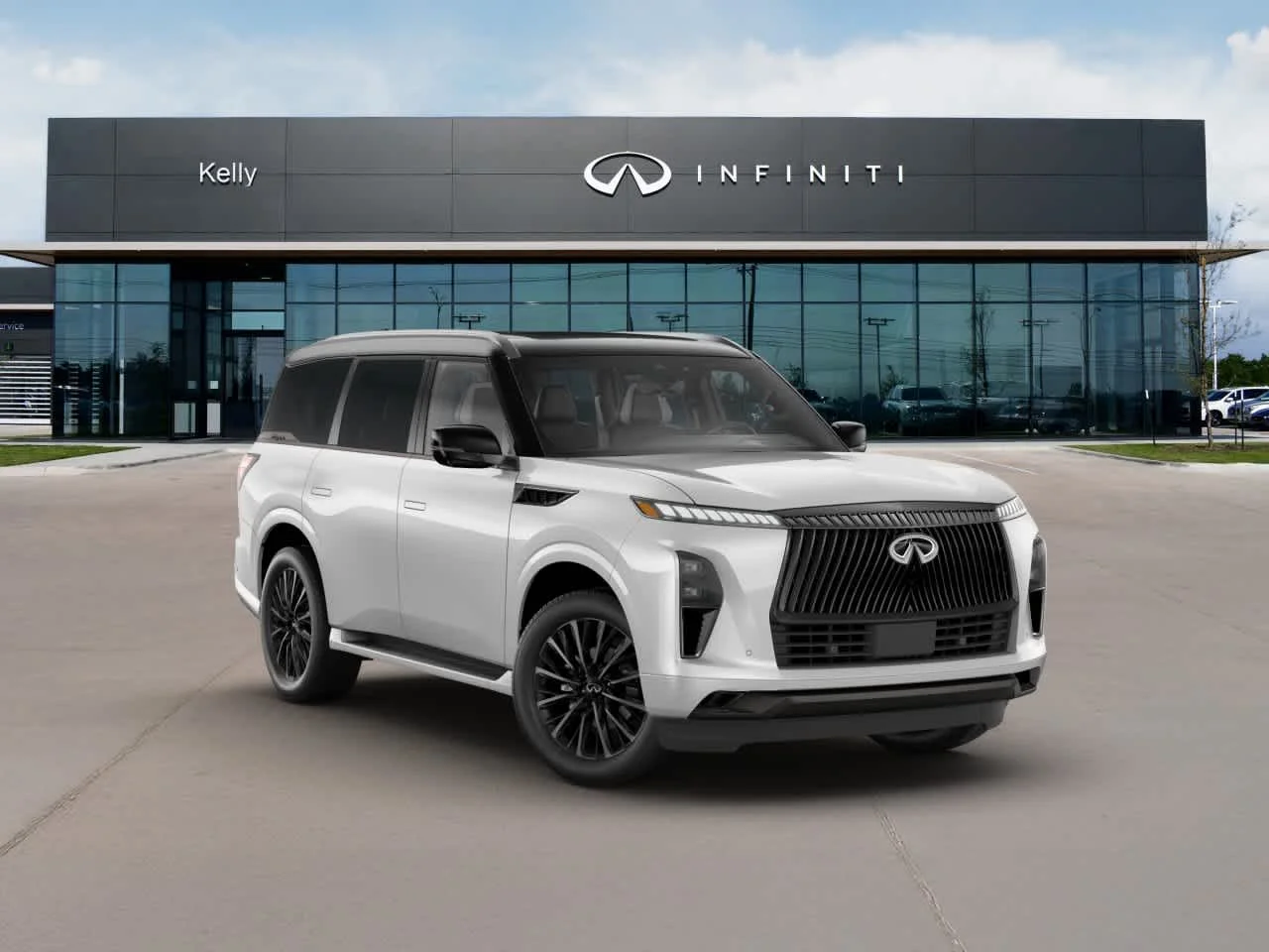 New 2027 Radiant White/Black Obsidian INFINITI Autograph 4WD image 4