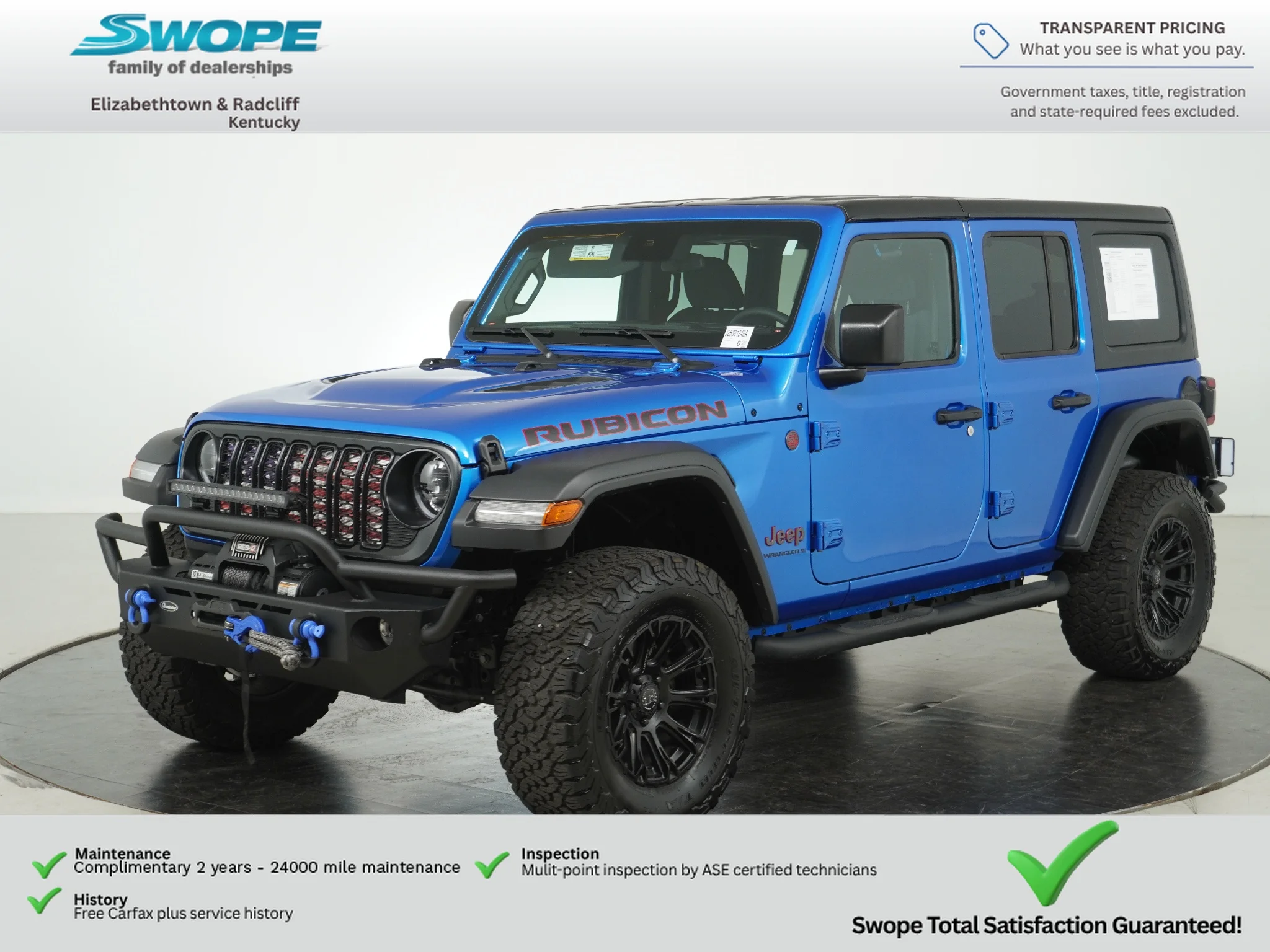 Certified Used 2024 Hydro Blue Pearlcoat Jeep Rubicon image 7