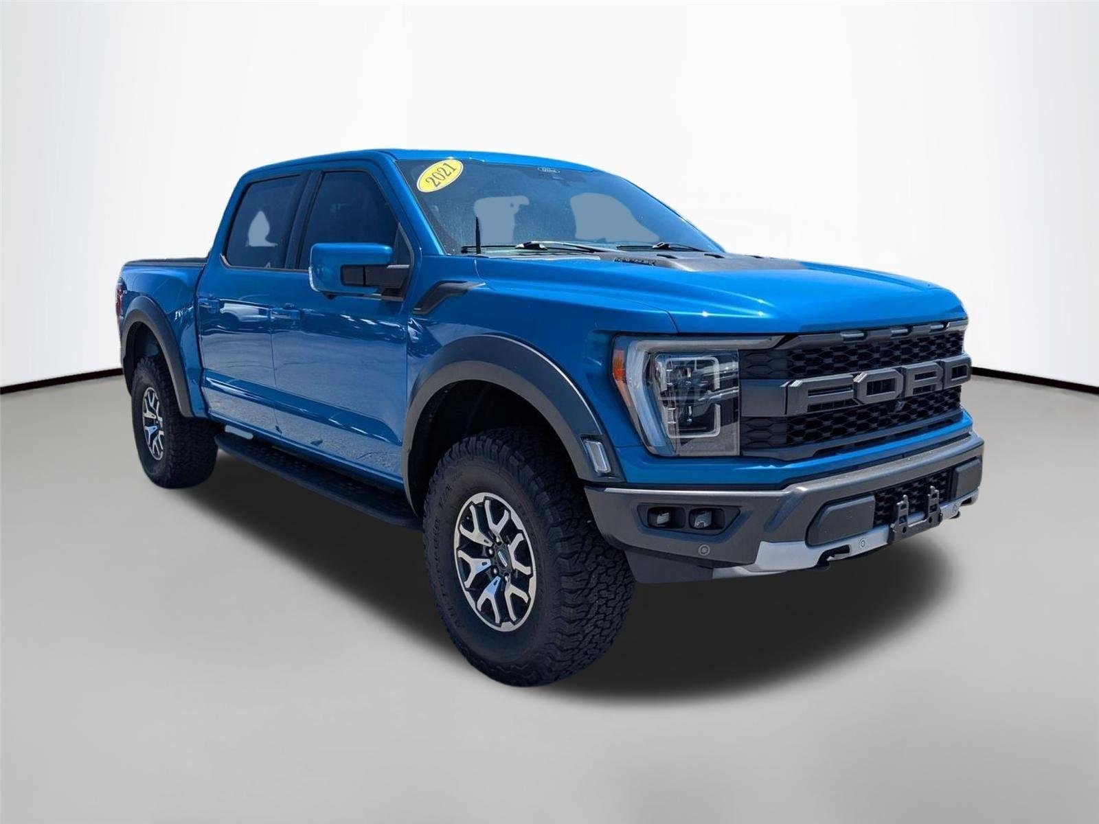 Used 2021 Velocity Blue Metallic Ford Raptor image 3