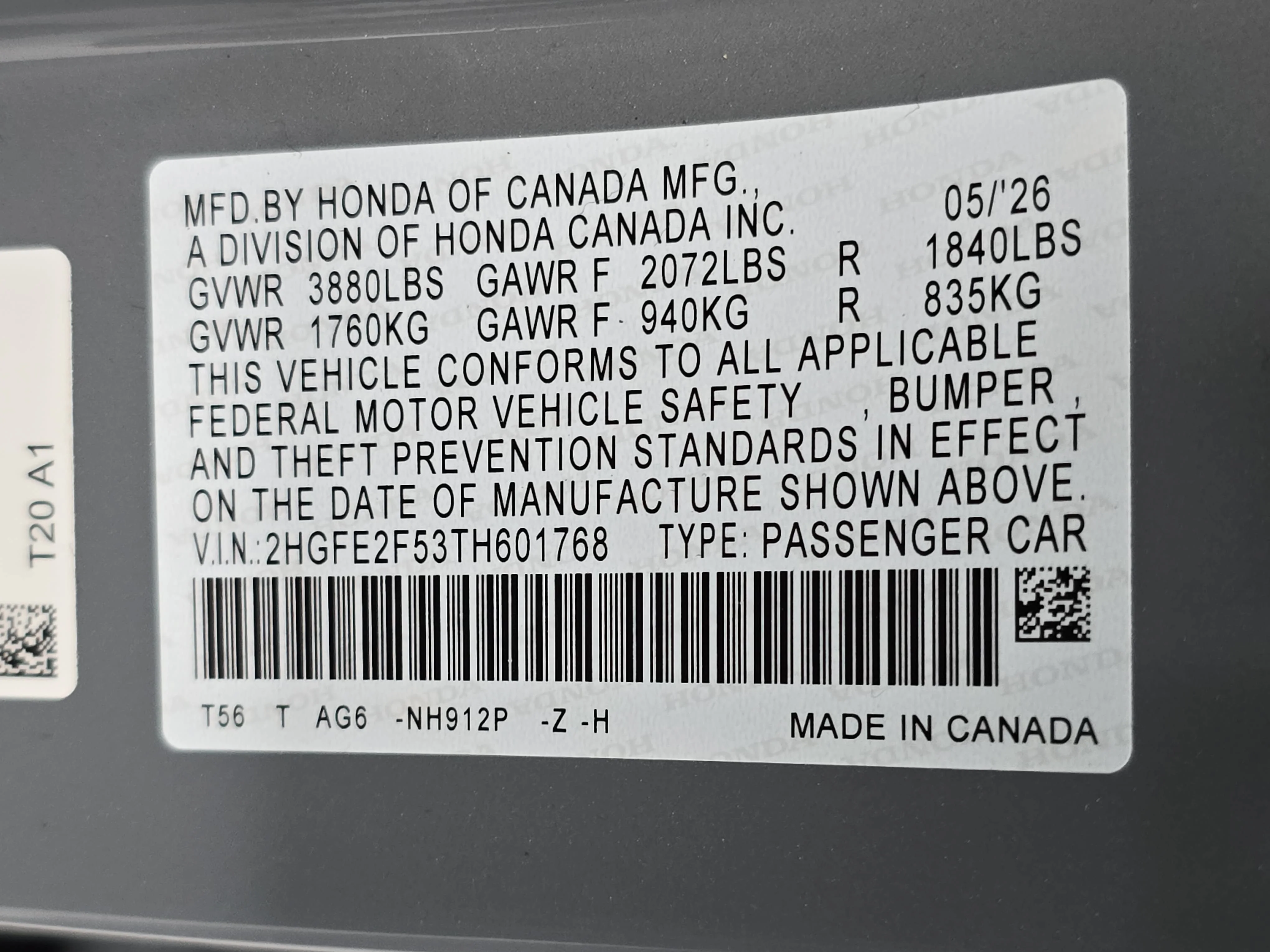 New 2026 Urban Gray Pearl Honda Sport image 34