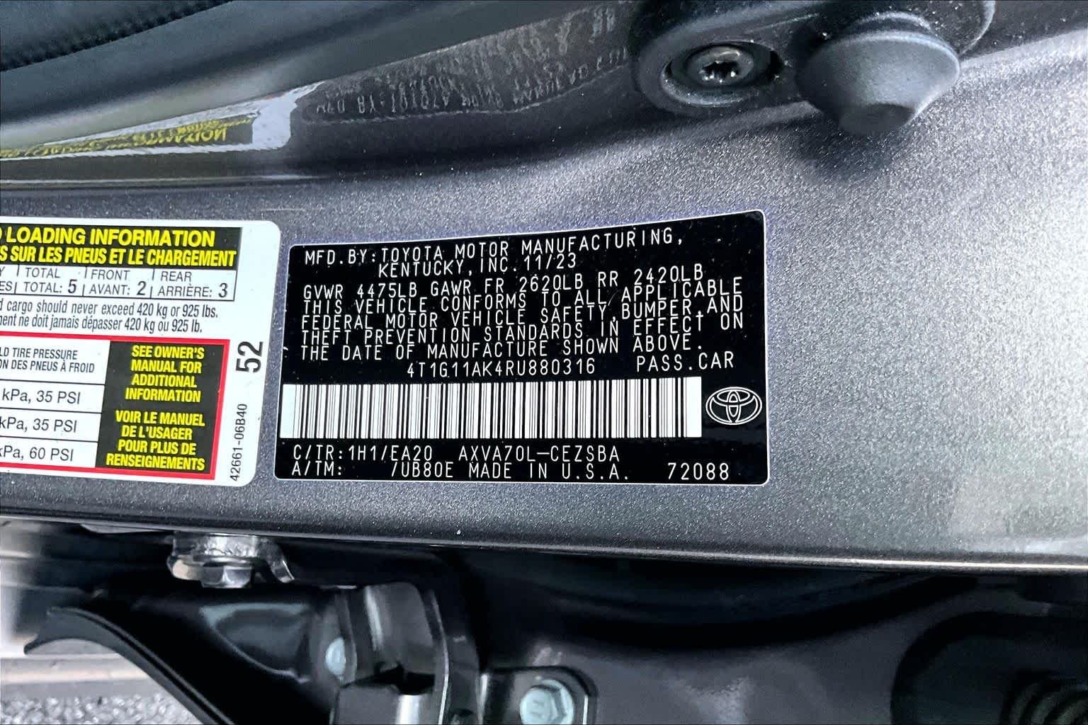 Certified Used 2024 Predawn Gray Mica Toyota SE image 34