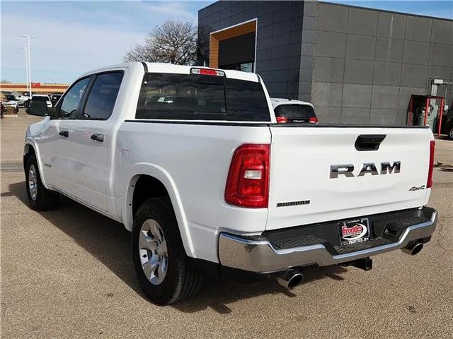 Used 2025 Bright White Clearcoat RAM Big Horn/Lone Star 4x4 Crew Cab 144.5 in. WB image 3