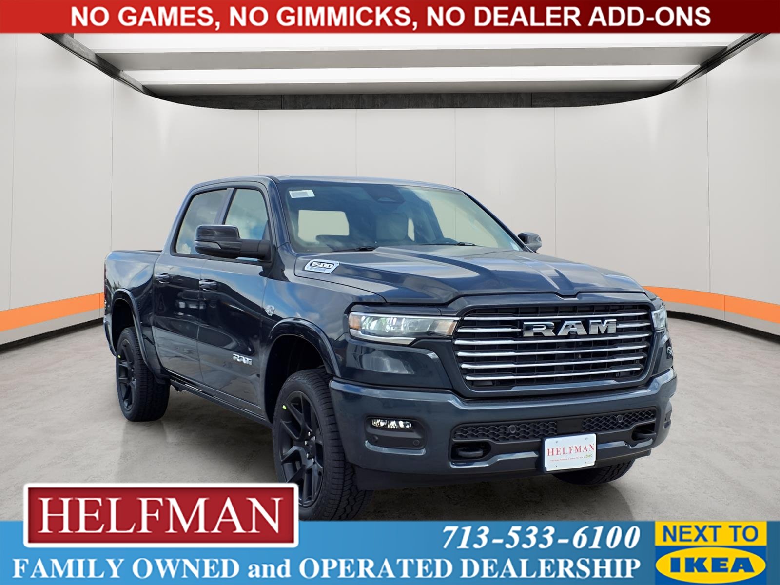 New 2026 Forged Blue Metallic Exterior Paint RAM Laramie image 1