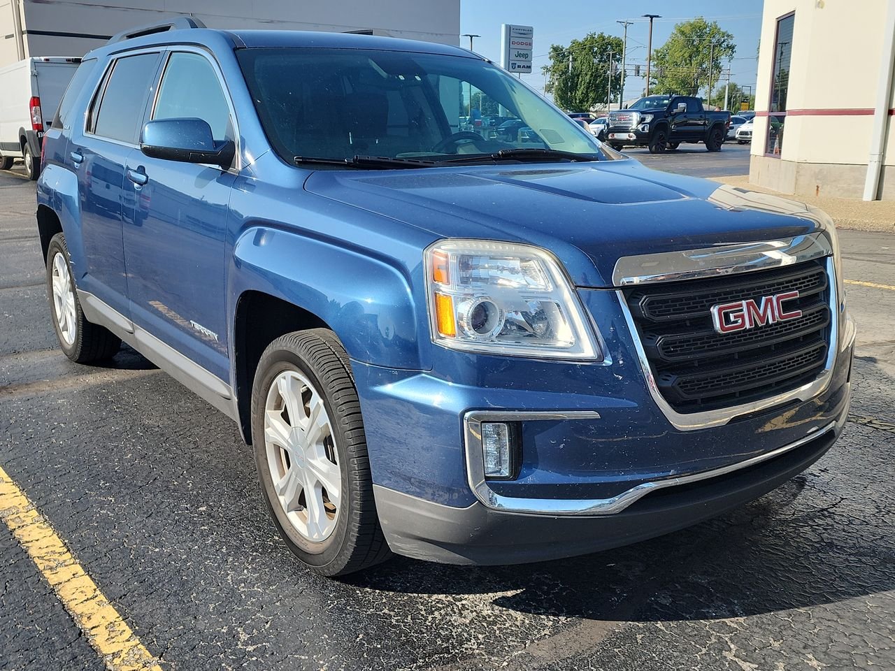 Used 2017 Slate Blue Metallic GMC SLE image 1