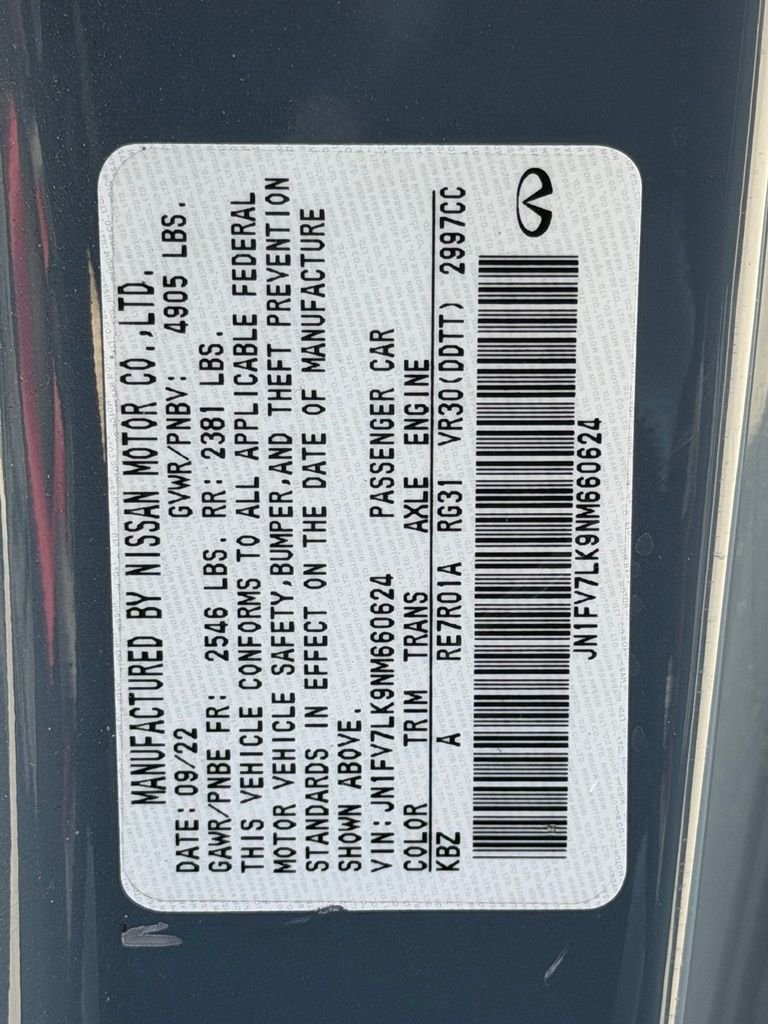 Certified Used 2022 Gray INFINITI Red Sport 400 image 35