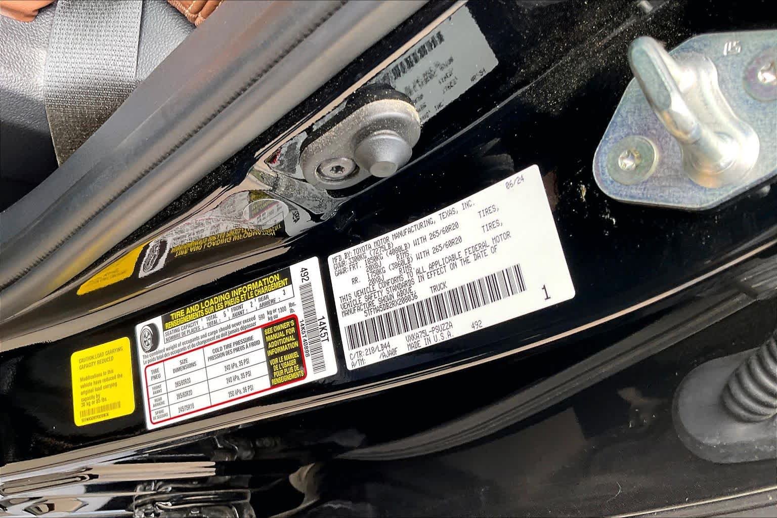 Used 2024 Midnight Black Metallic Toyota 1794 Edition image 34
