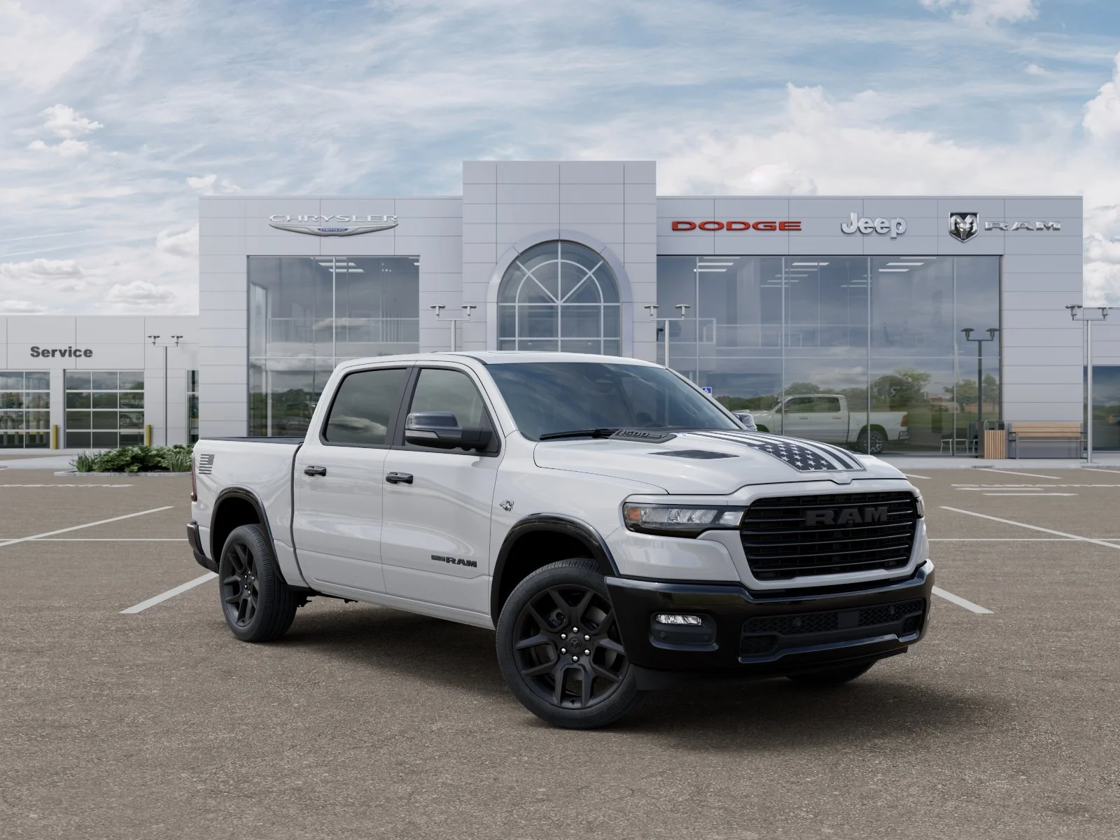 New 2026 Bright White Clear-Coat Exterior Paint RAM Laramie image 38