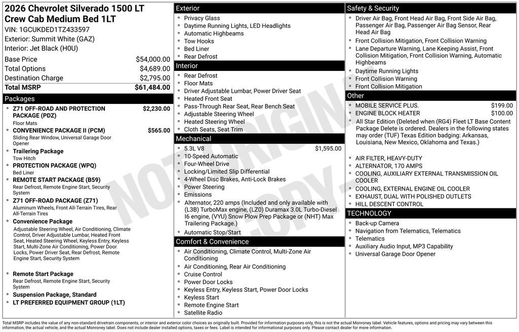 New 2026 Summit White Chevrolet LT image 26
