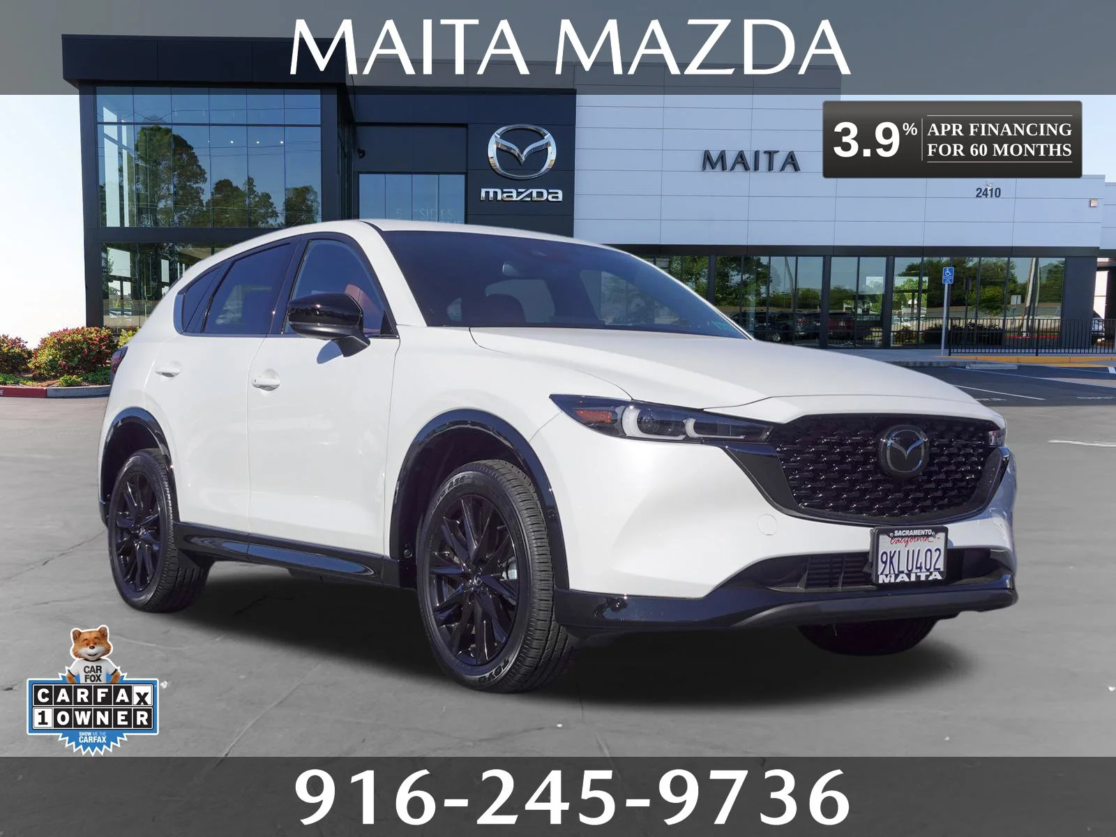 Certified Used 2024 Rhodium White Metallic Mazda 2.5 Carbon Turbo image 1