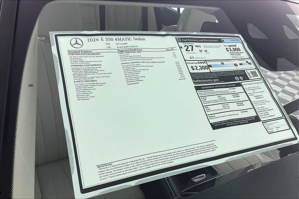 New 2026 Polar White Mercedes-Benz E 350 image 13