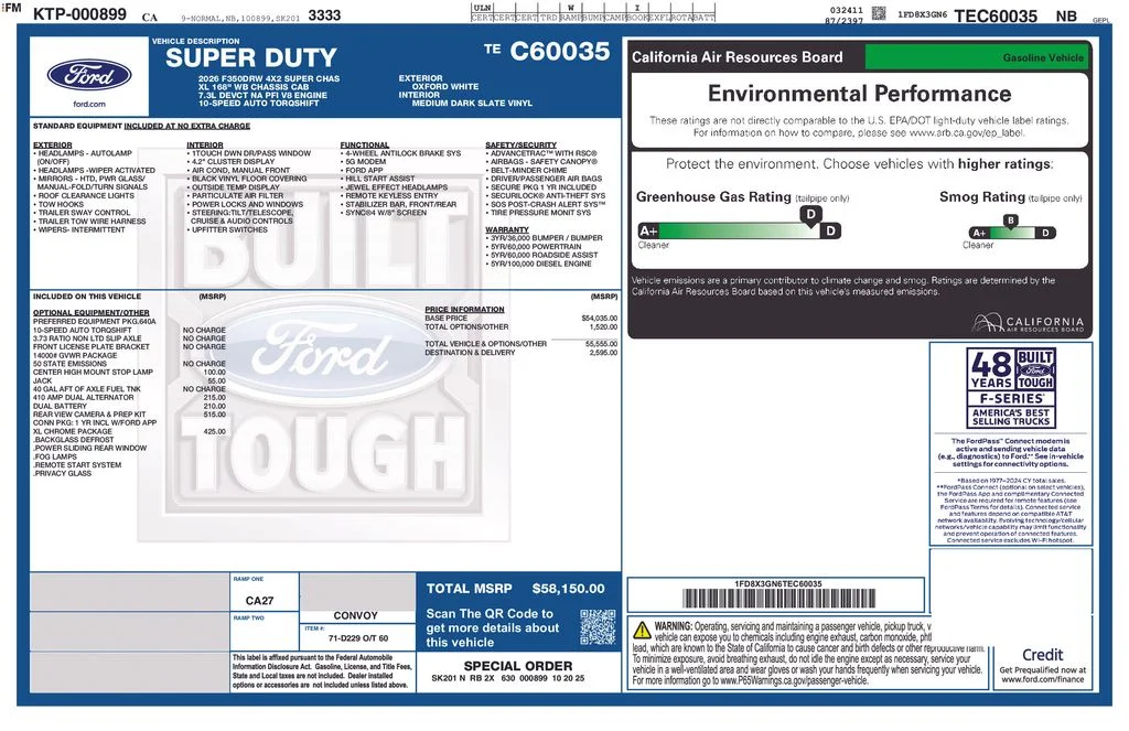 New 2026 Oxford White Ford XL image 2