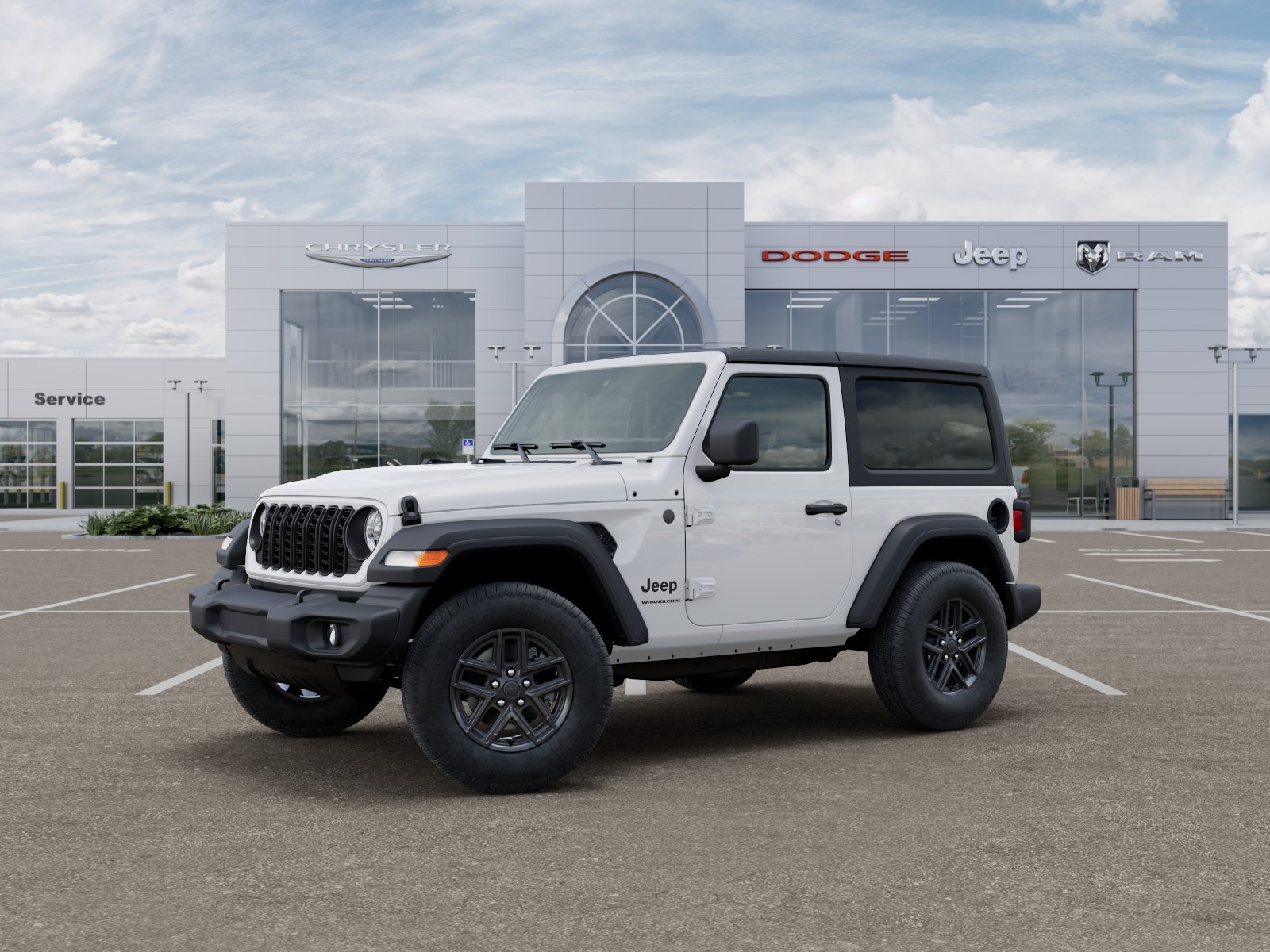 New 2026 Bright White Clear-Coat Exterior Paint Jeep Sport S image 38