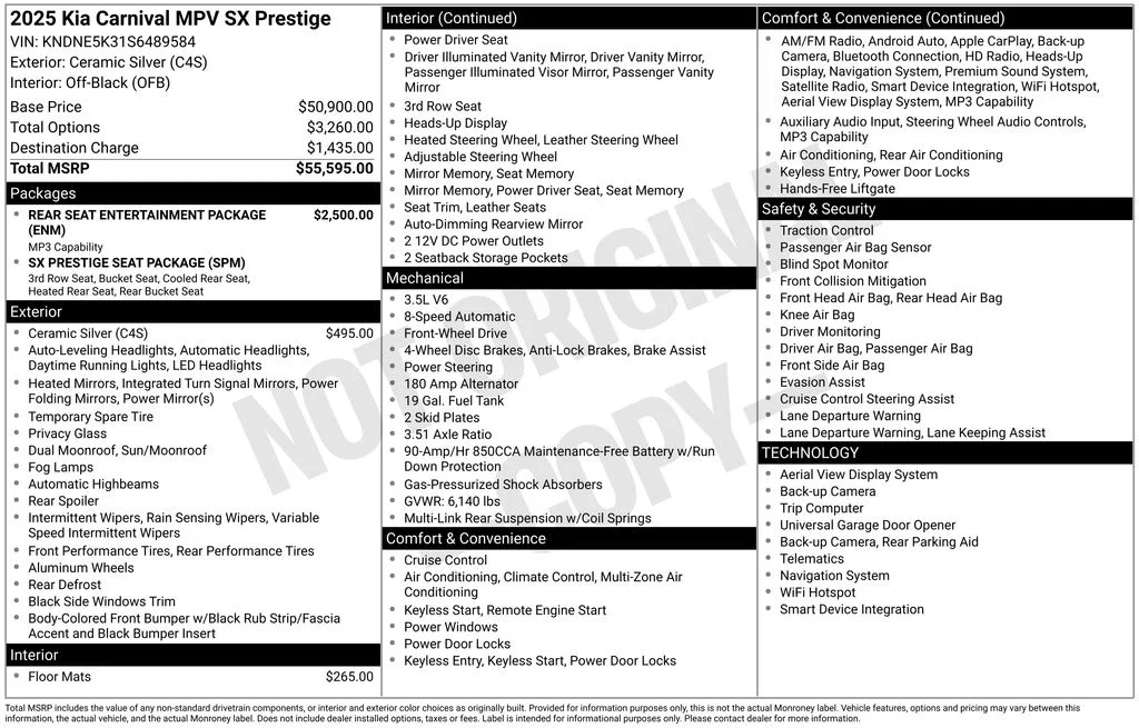 Used 2025 White Kia SX Prestige image 2