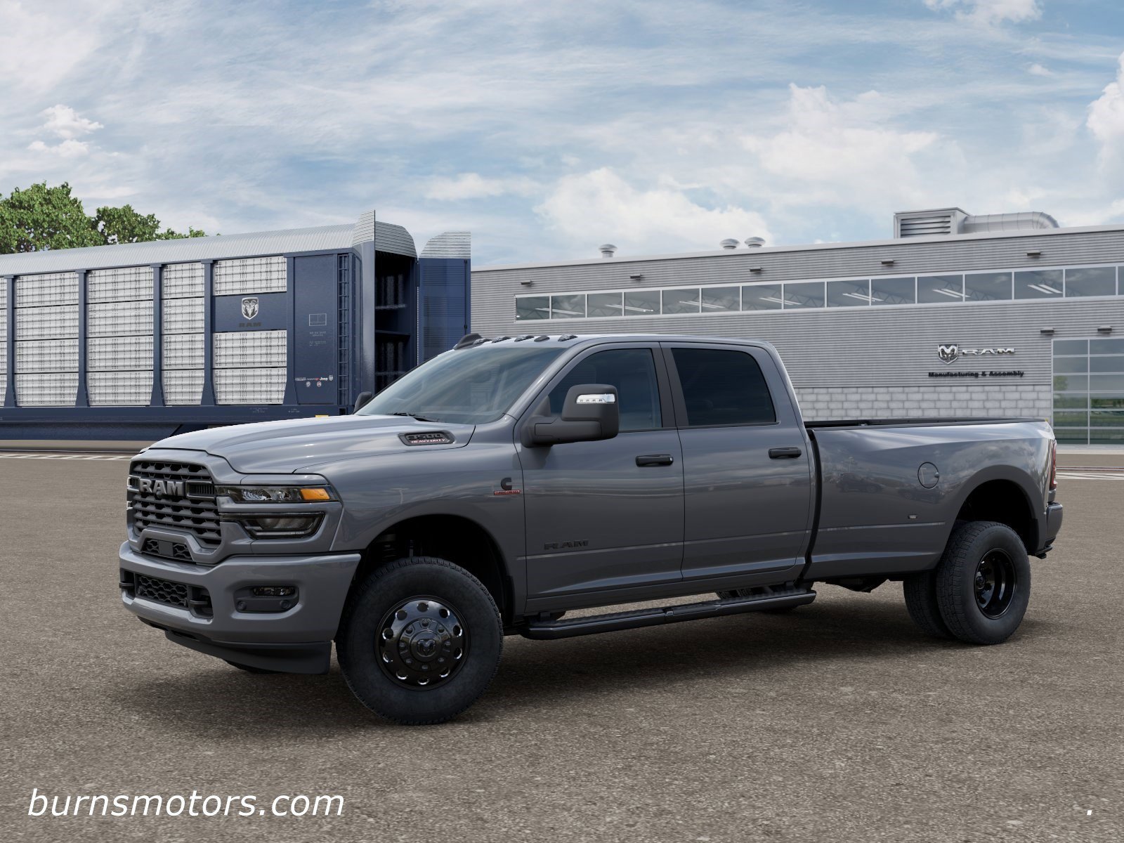 New 2026 Ceramic Gray Clear-Coat Exterior Paint Ram Lone Star Night Edition Dually image 2
