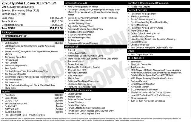Used 2026 Silver Hyundai SEL Premium image 40