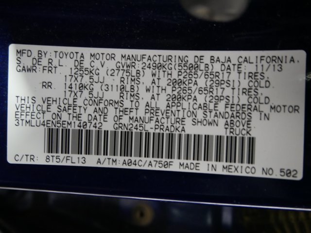 Used 2014 Blue Ribbon Metallic Toyota TRD Sport w/ Extra Value Pkg image 30