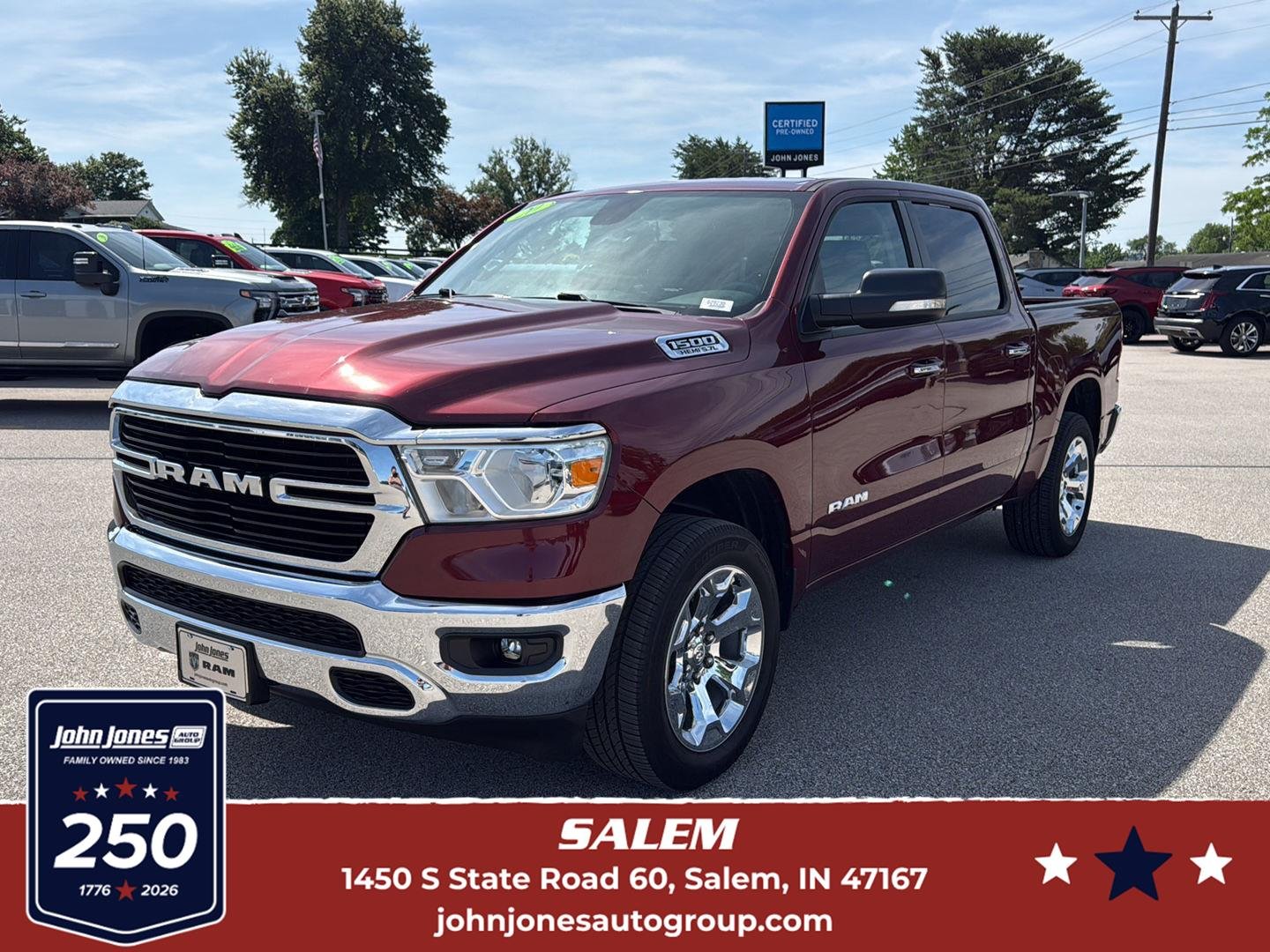 Used 2020 Delmonico Red Pearlcoat Ram 2020 1500 Big Horn image 1