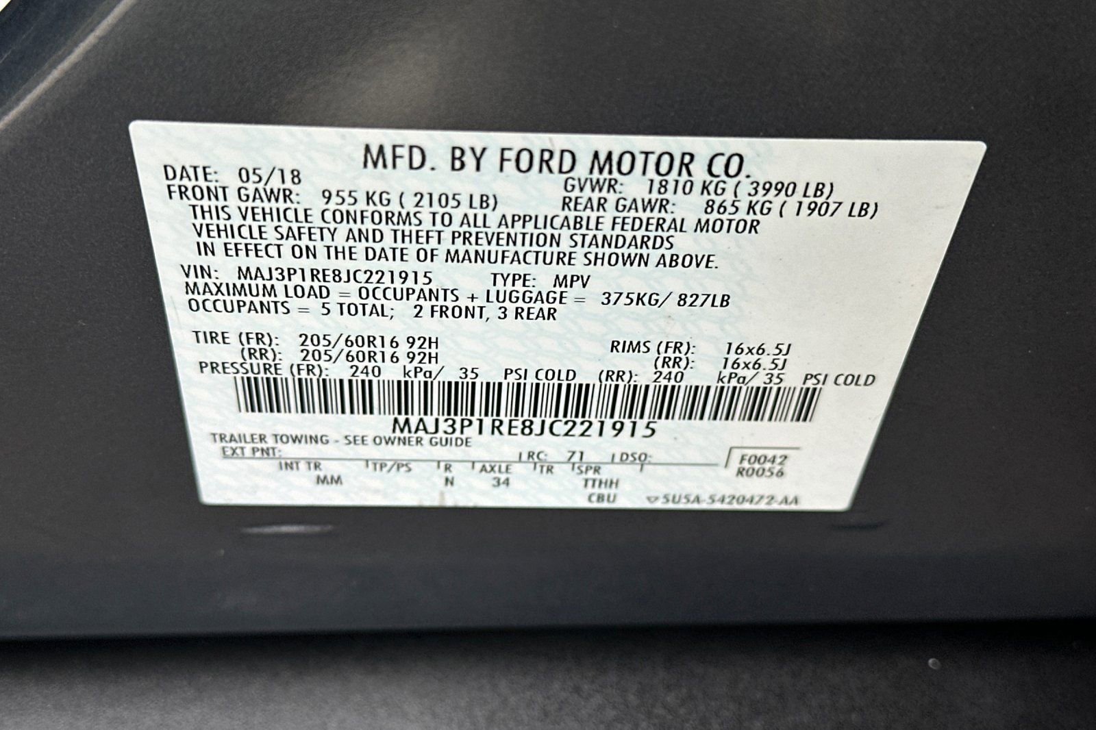 Used 2018 Gray Ford S image 37