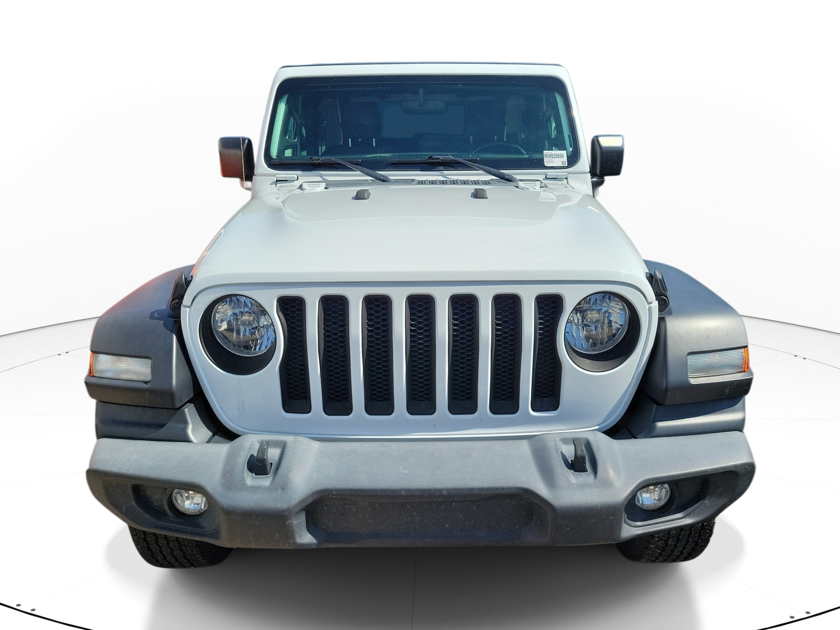 Used 2021 Bright White Clearcoat Jeep Sport S image 2