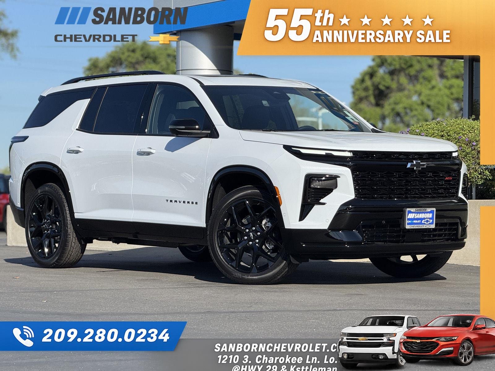 New 2026 Polar White Tricoat Chevrolet RS image 1