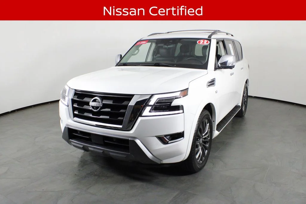 Certified Used 2022 White Nissan Platinum image 2