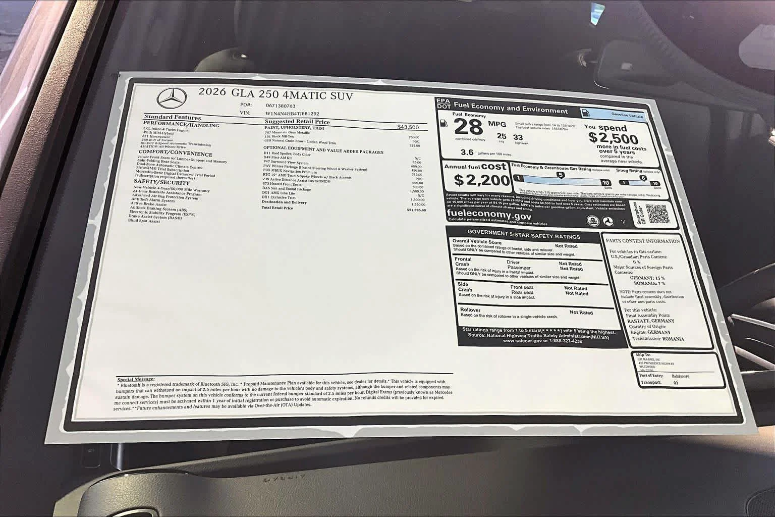 New 2026 Mountain Grey Metallic Mercedes-Benz GLA 250 image 18