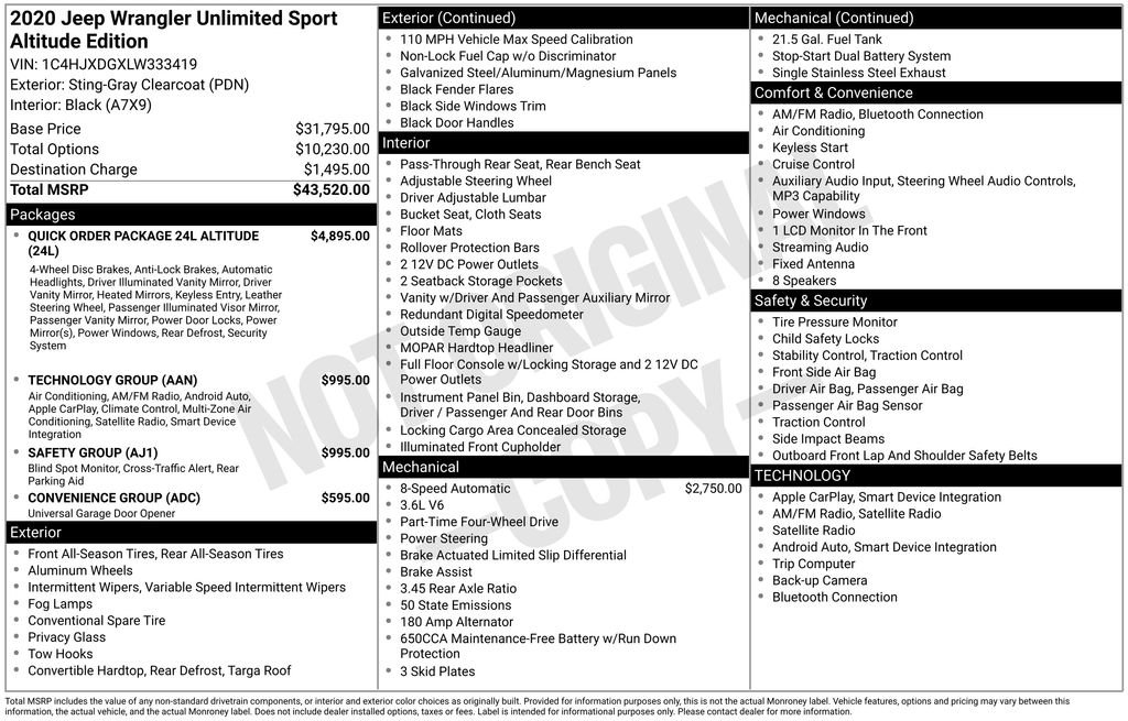 2020 Jeep Wrangler Altitude's photo