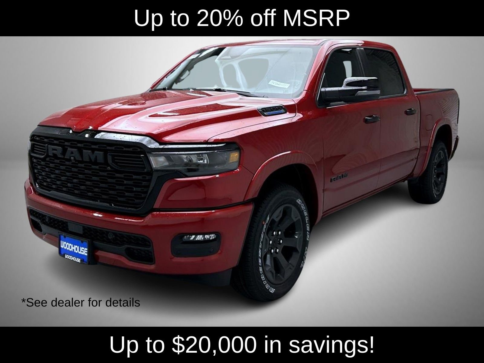 New 2026 Molten Red Pearl-Coat Exterior Paint RAM Big Horn/Lone Star image 1