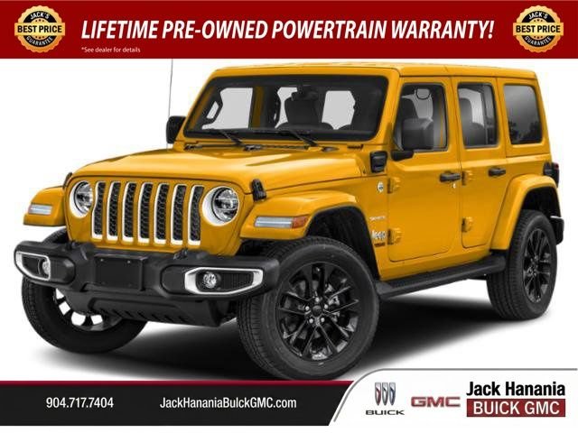 Used 2022 Black Jeep Unlimited Rubicon 4xe image 1