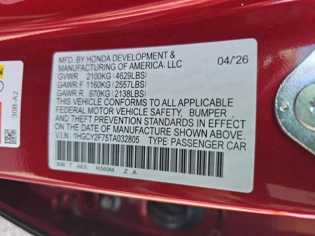 New 2026 Radiant Red Metallic Honda Sport-L image 34