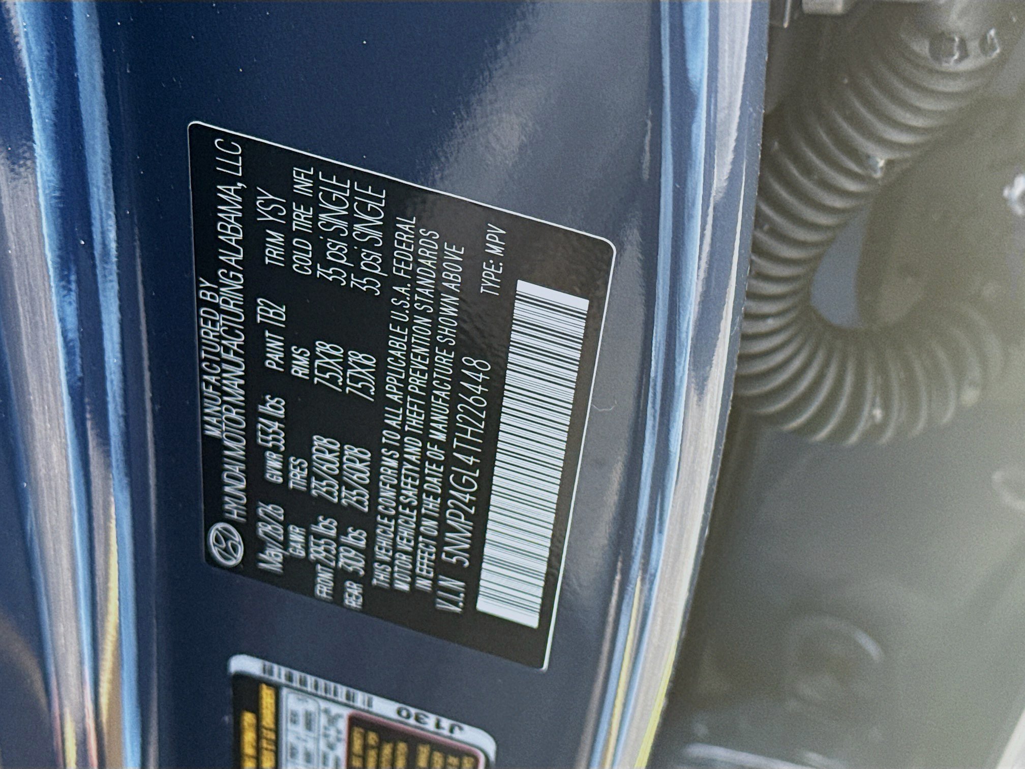 New 2026 Atlantis Blue Hyundai SEL FWD image 48