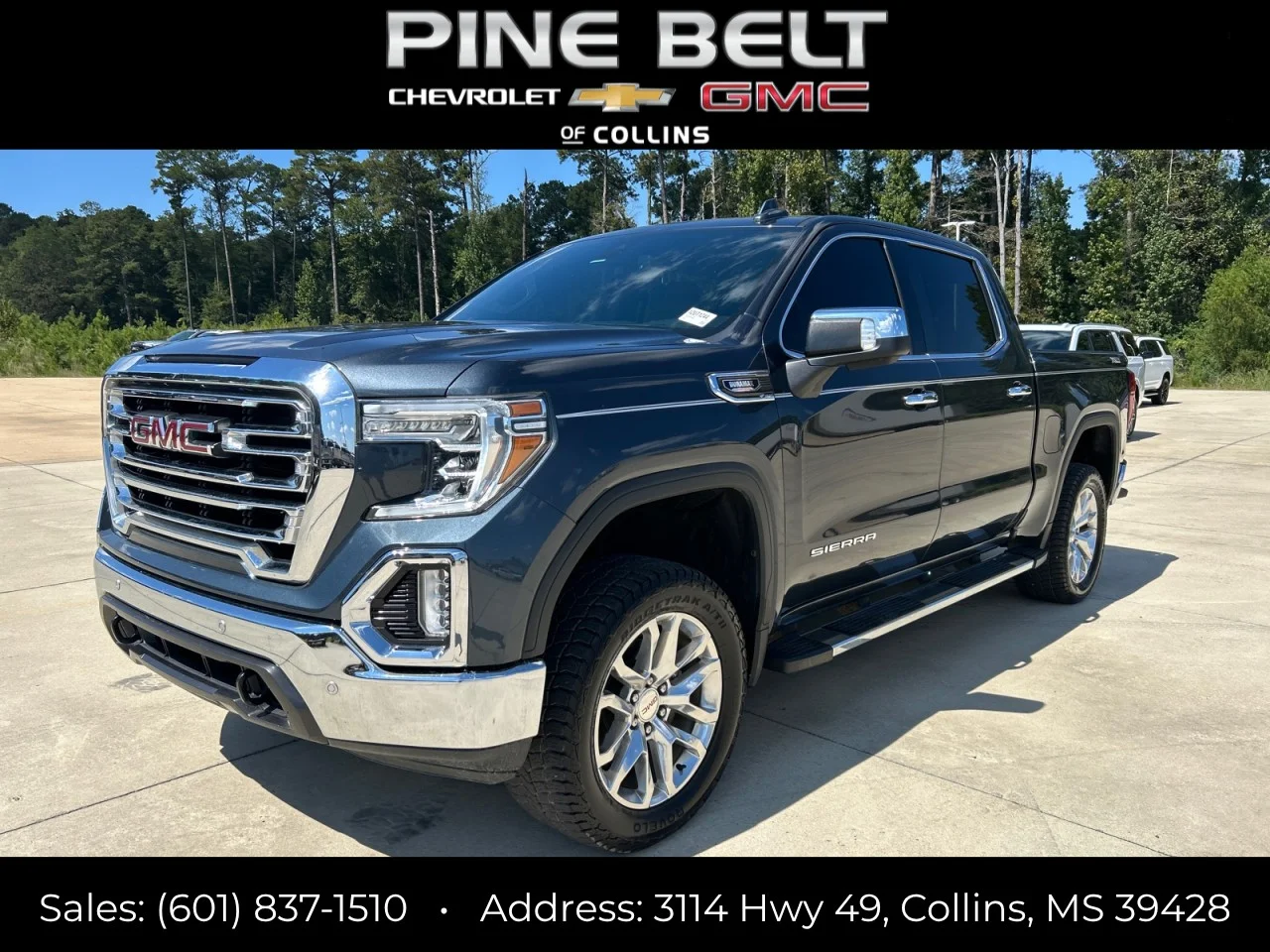 Used 2021 DARK SKY METALLIC GMC SLT image 1