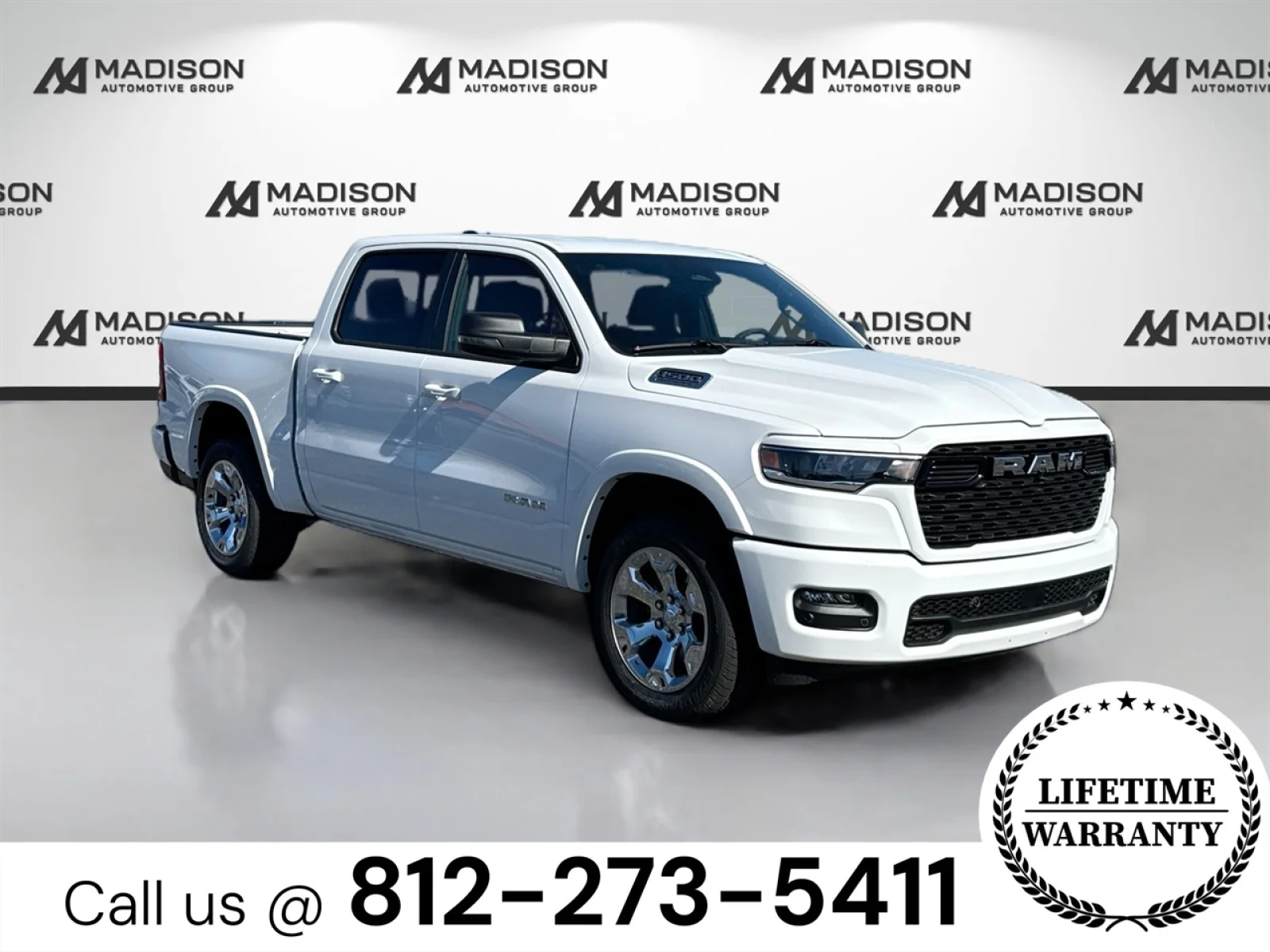 New 2026 Bright White Clear-Coat Exterior Paint RAM Big Horn image 3