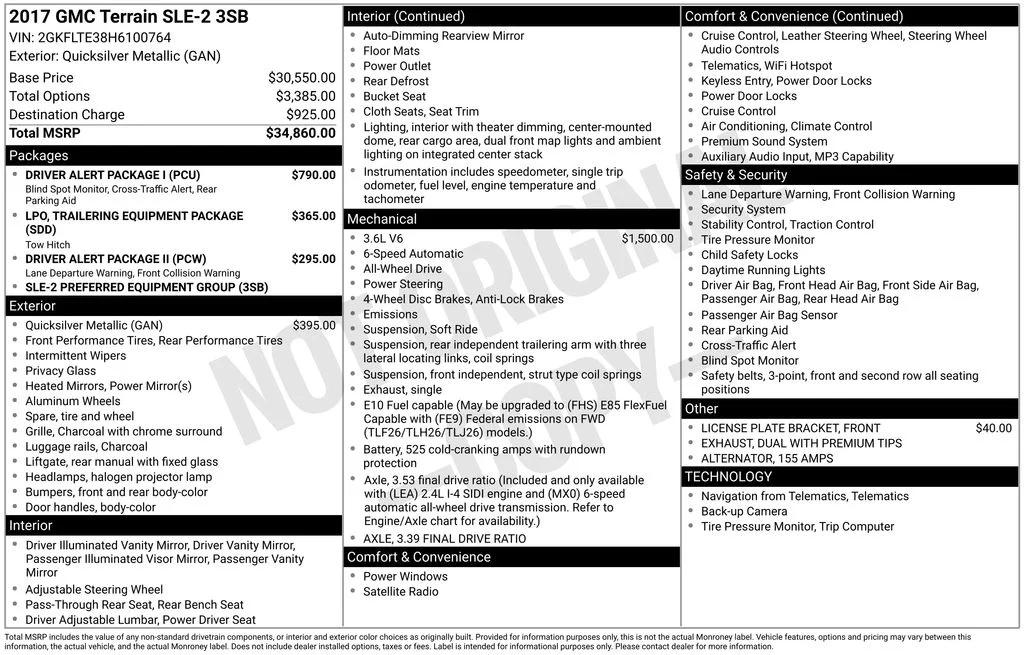 Used 2017 Silver GMC SLE-2 image 51