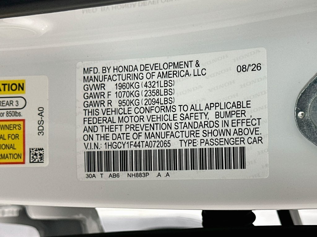 New 2026 Platinum White Pearl Honda SE image 22